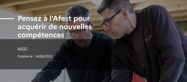 Pensez à l’Afest pour acquérir de nouvelles compétences